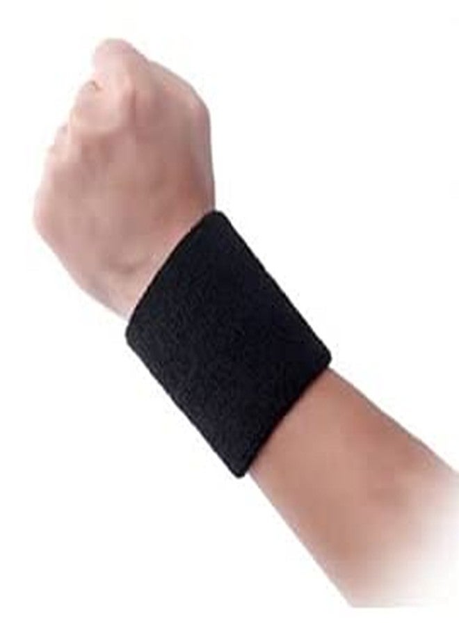 HORNO 4 Pairs of Cotton Terry Cloth Wrist Sweatbands/Sports Basketball Wristband for Athletic Men & Women - Image 3
