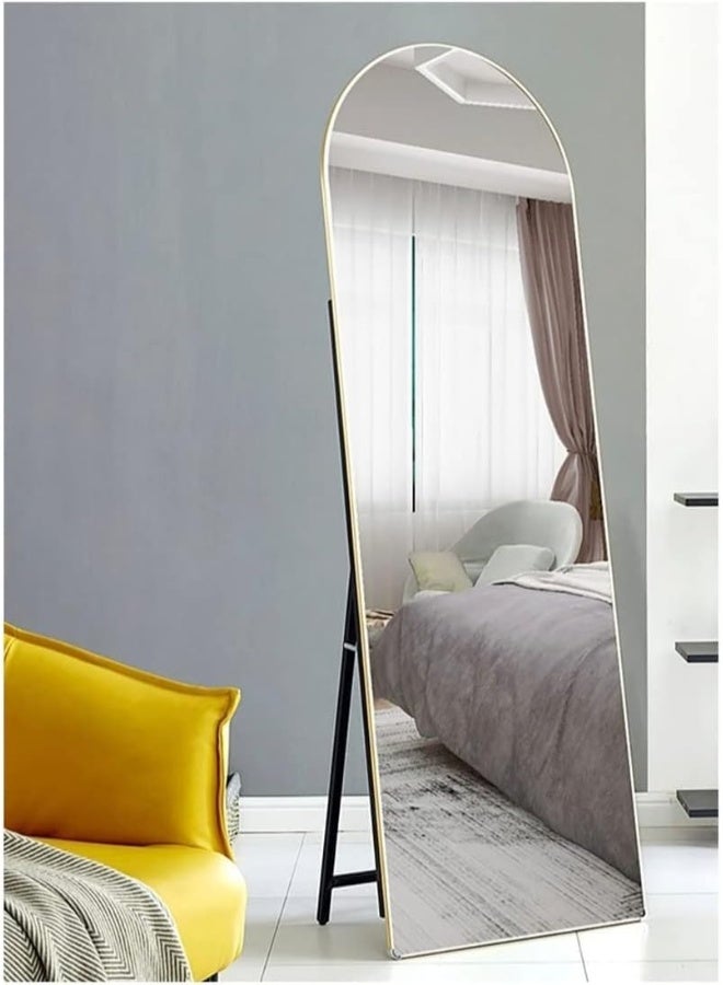Arched Full-Length Mirror – Modern & Elegant Full Body Mirror for Bedroom, Living Room, Makeup Room & Bathroom – Wall-Mounted or Freestanding – Elegant Frame – Large & Durable Design