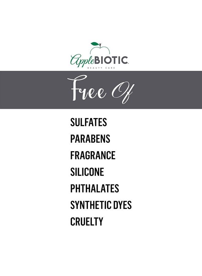 AppleBiotic Apple Cider Vinegar Hair Rinse Scalp Cleanser & Scalp Buildup Remover Organic Aloe Vera Probiotic Extract Green Tea Sulfate Free Color Safe Removes Product Buildup Boosts Softness Shine - Image 5