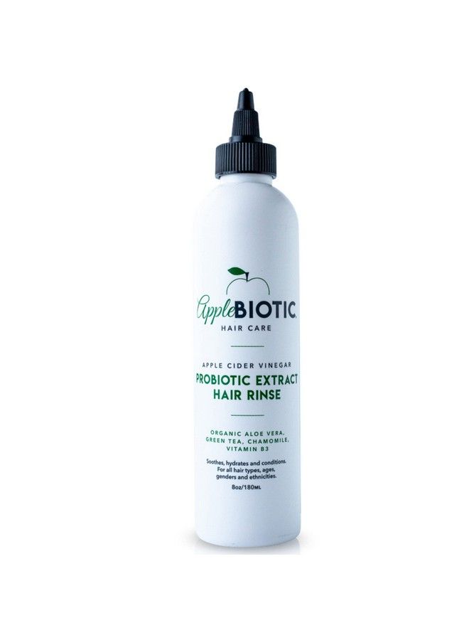 AppleBiotic Apple Cider Vinegar Hair Rinse Scalp Cleanser & Scalp Buildup Remover Organic Aloe Vera Probiotic Extract Green Tea Sulfate Free Color Safe Removes Product Buildup Boosts Softness Shine - Image 2
