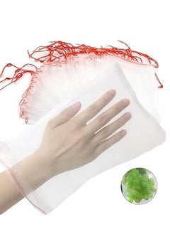 Generic 100 Pcs Fruit Protection Bags, 10"x6" Insects Mosquito Bug Net Barrier Bag Garden Plant Flower Fruit Protect Bag Mesh Netting Bags from Birds Squirrels Insect Pest  - Image 1