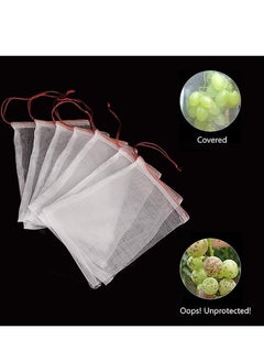 Generic 100 Pcs Fruit Protection Bags, 10"x6" Insects Mosquito Bug Net Barrier Bag Garden Plant Flower Fruit Protect Bag Mesh Netting Bags from Birds Squirrels Insect Pest  - Image 3