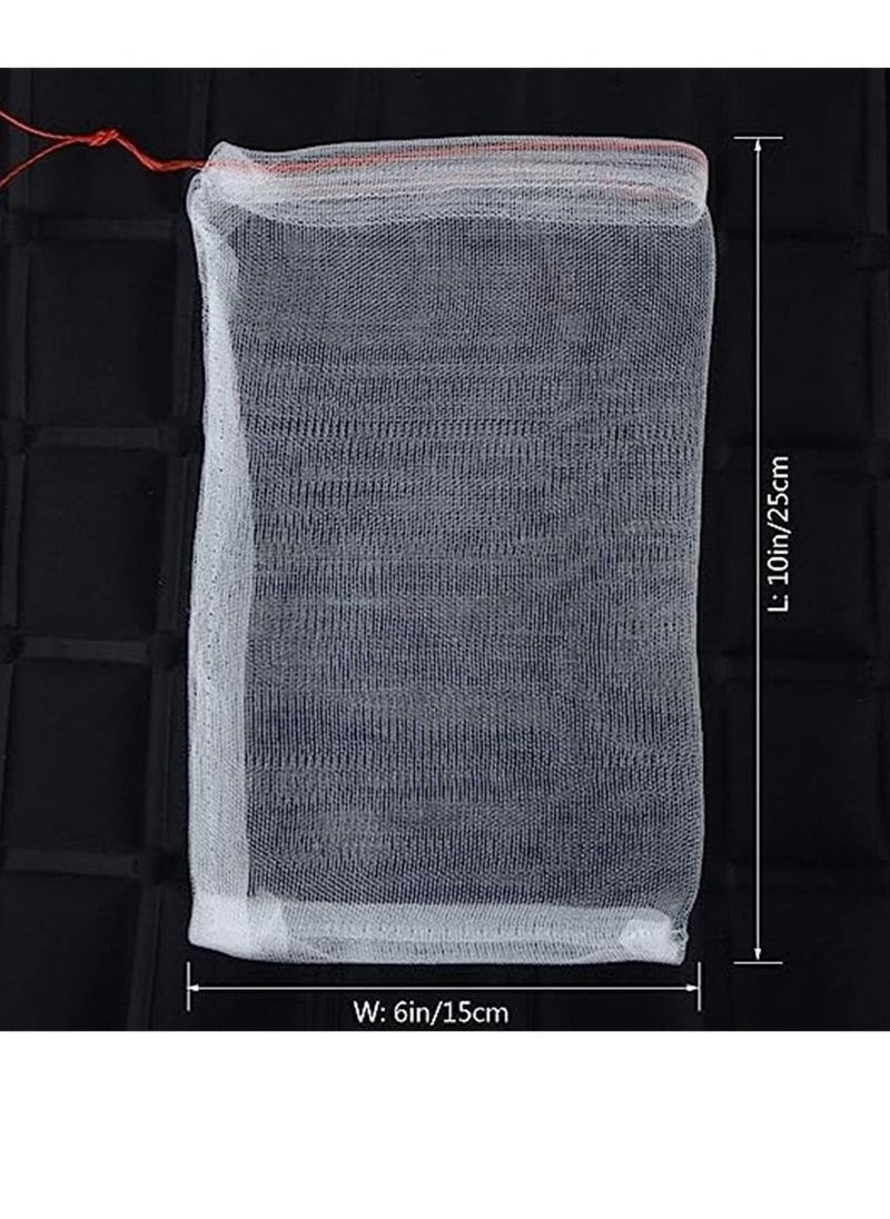 Generic 100 Pcs Fruit Protection Bags, 10"x6" Insects Mosquito Bug Net Barrier Bag Garden Plant Flower Fruit Protect Bag Mesh Netting Bags from Birds Squirrels Insect Pest  - Image 2