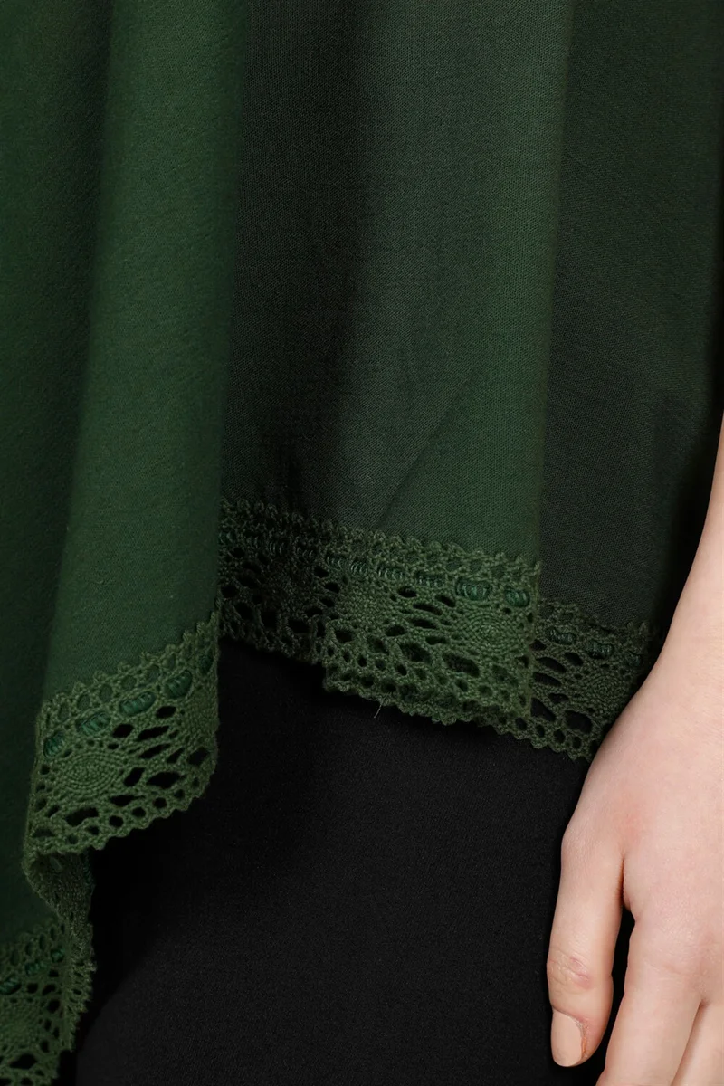 اكبينيز Strap Sile Cloth Cagla Blouse Green Ysl