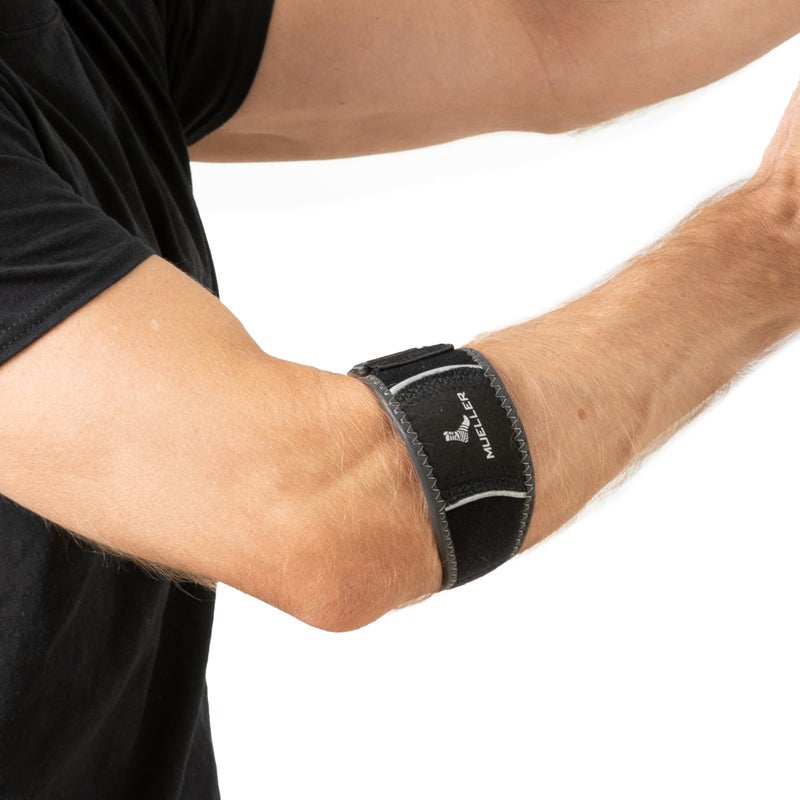 MUELLER Sports Medicine Hg80 Premium Tennis Elbow Support, Golfer's Elbow Pain Relief For Men and Women, Black, Large/X-Large - Image 1