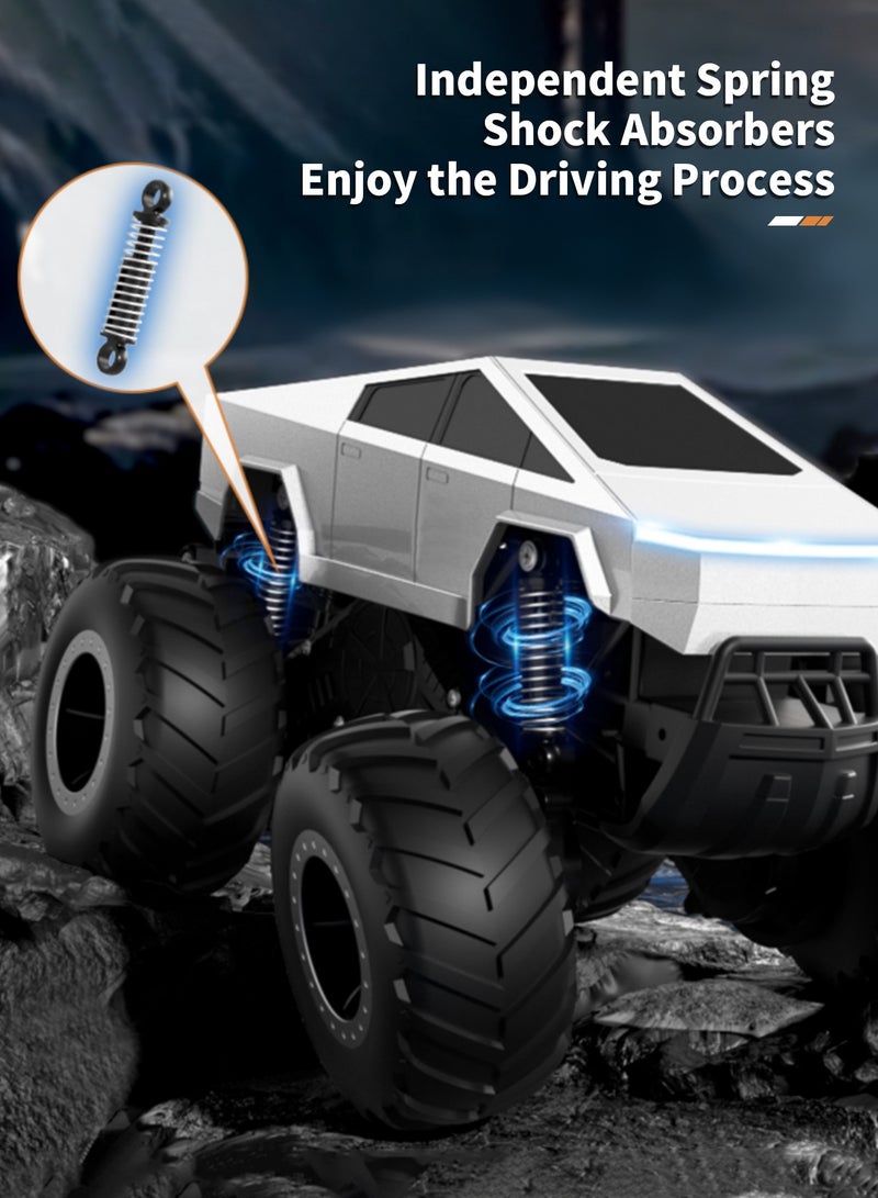 CyberTruck 1:24 Scale RC Car - 2.4GHz 4WD Amphibious Remote Control Vehicle with 360° Wheelie Stunt, Waterproof Design & All-Terrain Capability for Adults and Kids - Image 5