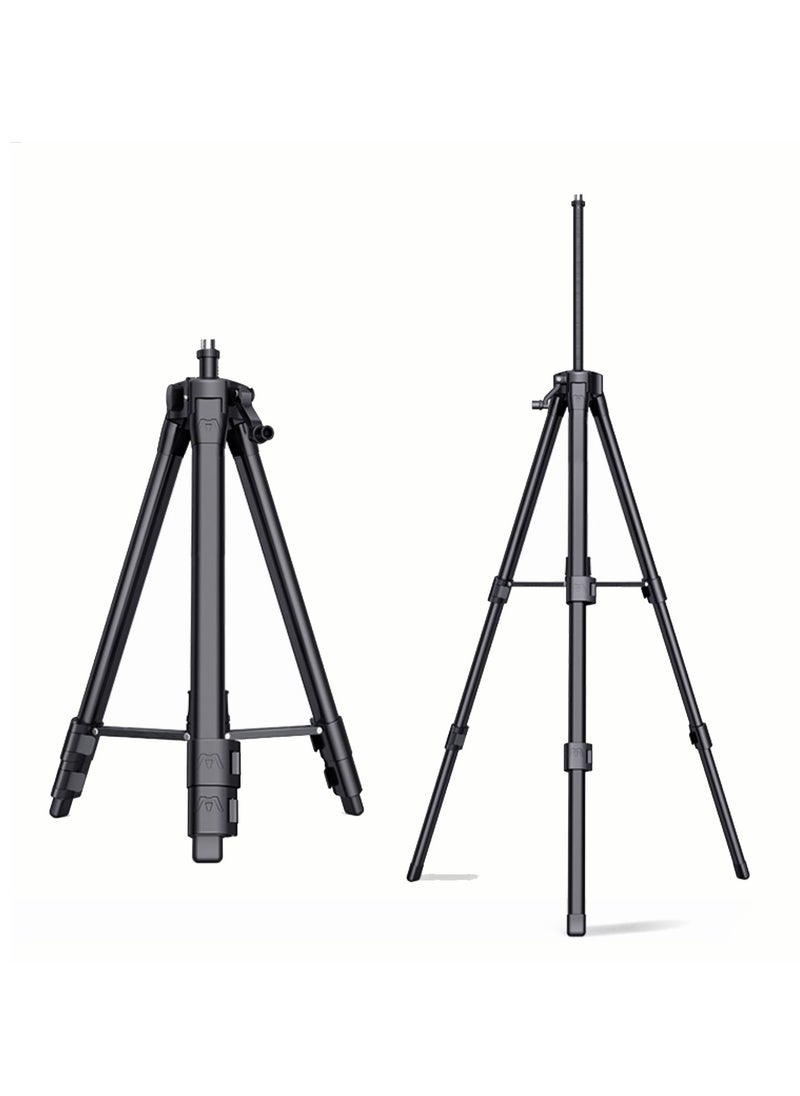 ELIKLIV Laser level tripod,tripod lightweight adjustable stand line lasers camera, with handle and bubble level, with 5/8"-11 male thread and 1/4"-11 screw adapter, carrying Bag Included  - Image 2
