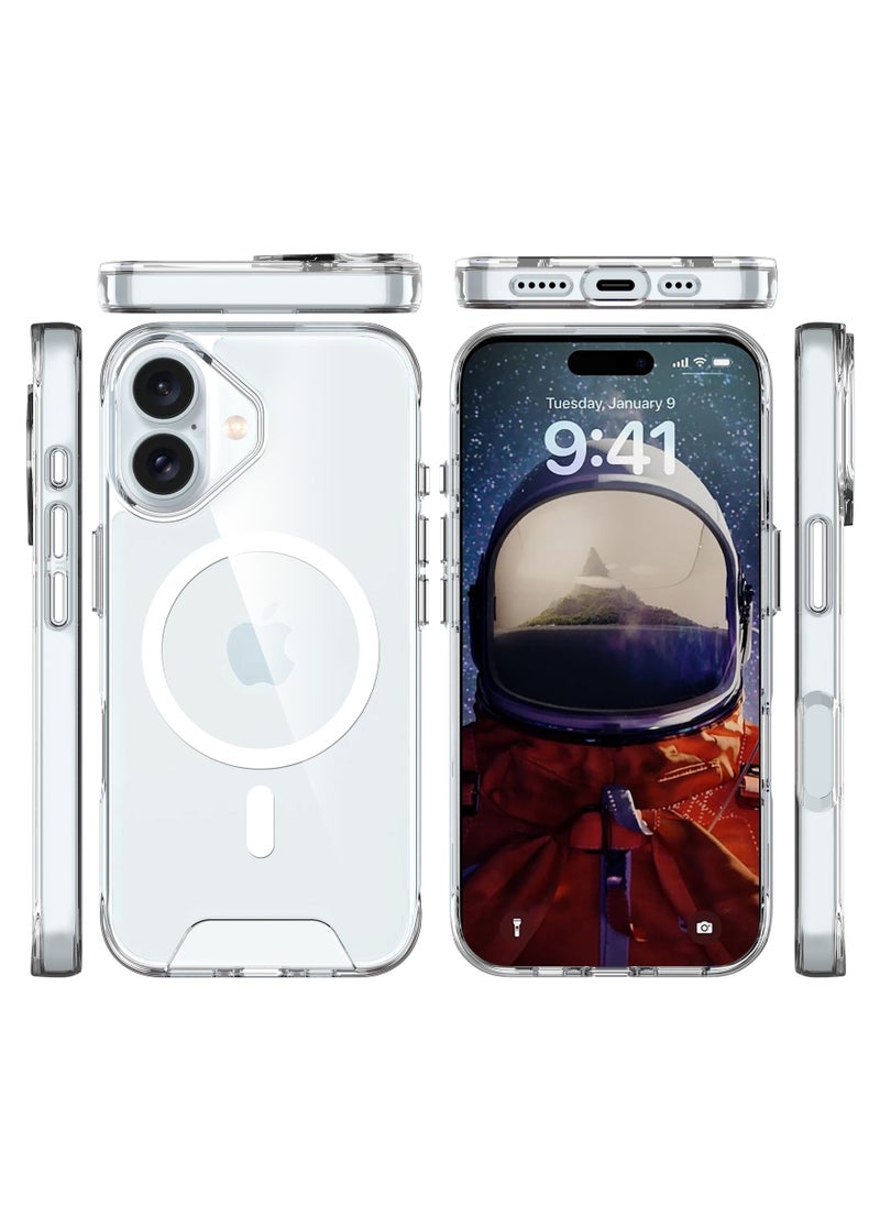 glassology - iPhone 16 MagSafe Clear Case with Screen Protector Slim Shockproof Wireless Charging Compatible Anti-Yellowing Protective Bundle - Image 1