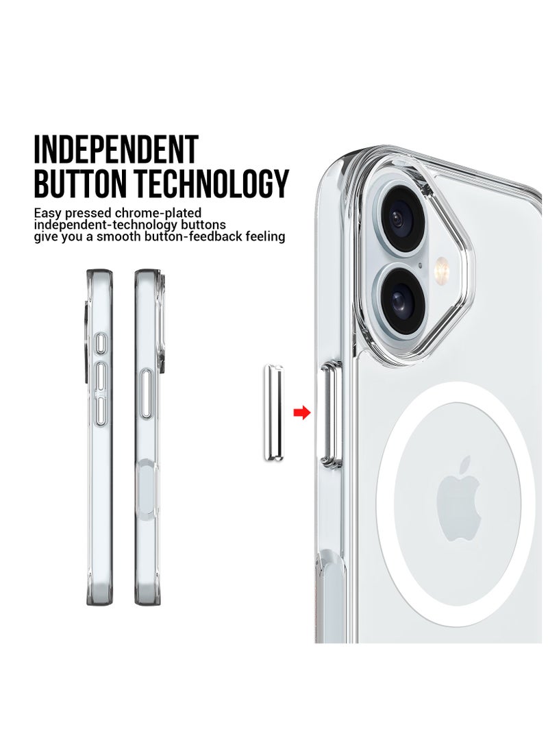 glassology - iPhone 16 MagSafe Clear Case with Screen Protector Slim Shockproof Wireless Charging Compatible Anti-Yellowing Protective Bundle - Image 1
