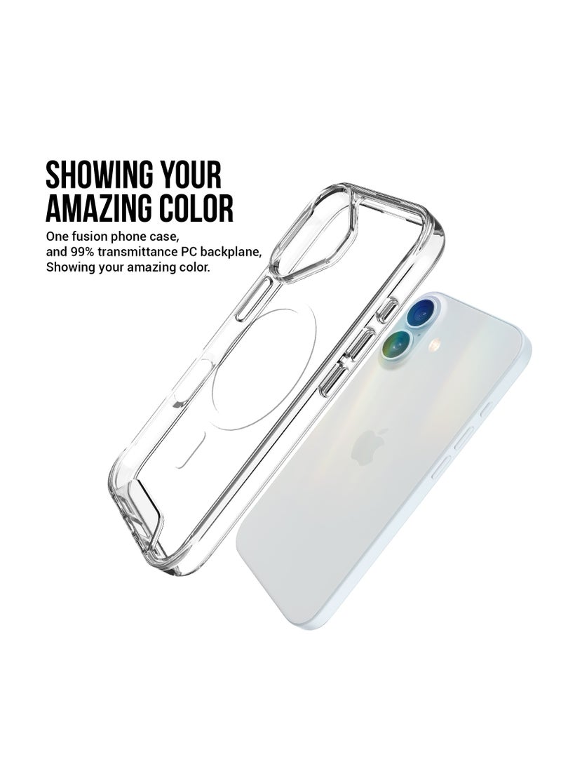 glassology - iPhone 16 MagSafe Clear Case with Screen Protector Slim Shockproof Wireless Charging Compatible Anti-Yellowing Protective Bundle - Image 1