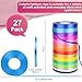 vivinin 27 Roll Curling Ribbon 316 Inch x 328 Yard Balloon String 15 Colors Ribbons for Crafts Balloon String Ribbon for Party Festival Florist Flower - Image 4