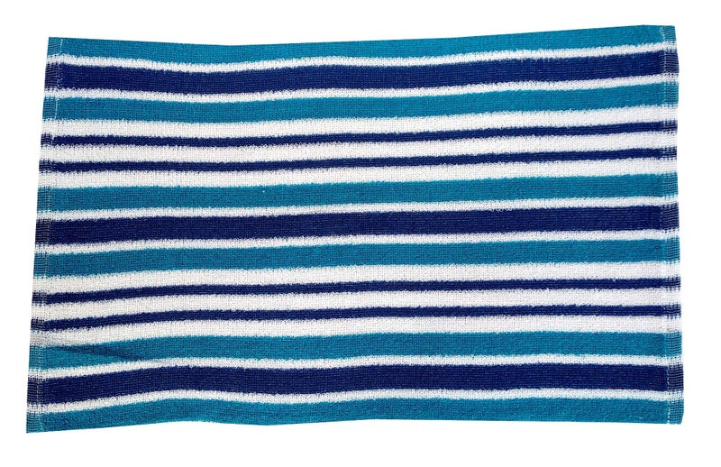 Space Fly Knitted Striped Pure Cotton Hand Towels Soft and High Absrobent for Wash Basin and Bathroom (Set of 5) (Size:16 X 24 inch_Multi Color - Image 3