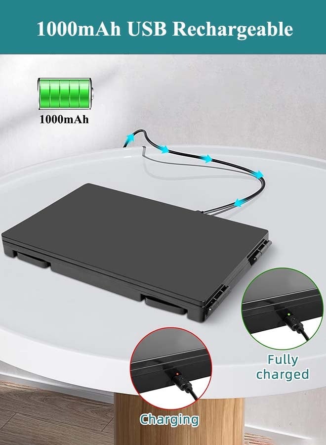 ثمانية فيبيهاوس مرآة تجميل ثلاثية الاتجاهات مزودة بإضاءة LED، مرآة حلاقة ذاتية القطع بزاوية 360 درجة، مع خطاف تلسكوبي قابل لتعديل الارتفاع، ومرآة حلاقة لقص الشعر، وتصفيفه، والحلاقة، والعناية الشخصية، وتلوين الشعر، والمكياج مرايا مكياج مرايا تجميل - Image 5