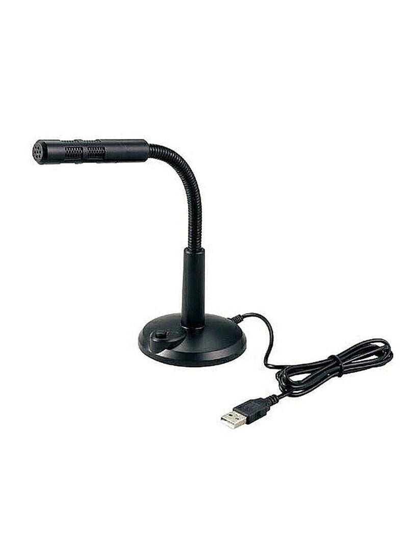 Multimedia Wired Handsfree Condenser Microphone Mic with Stand and 3.5mm Connecter for PC Laptop - Image 2