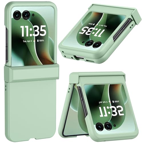NINKI Moto Razr 60 Ultra Case 2025 with Hinge Protector,Moto Razr Ultra 2025 Phone Cases for Motorola Razr 60 Ultra 2025 Cover Women,Slim Hinge Protection for Motorola Razr 60 Ultra Phone Case Green - Image 1
