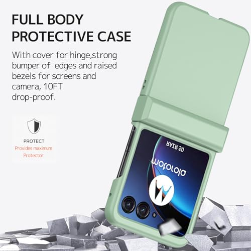 NINKI Moto Razr 60 Ultra Case 2025 with Hinge Protector,Moto Razr Ultra 2025 Phone Cases for Motorola Razr 60 Ultra 2025 Cover Women,Slim Hinge Protection for Motorola Razr 60 Ultra Phone Case Green - Image 5