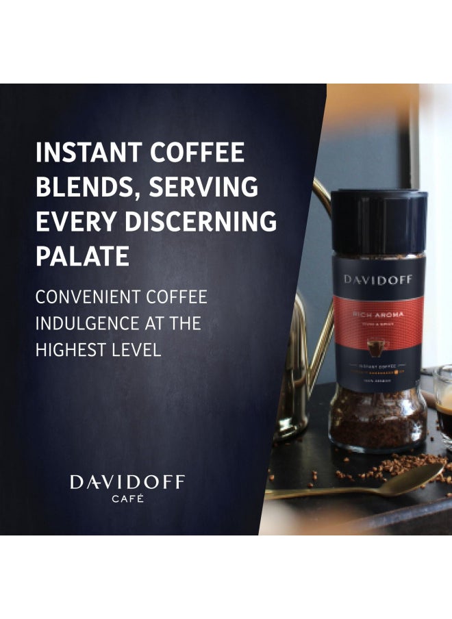 Davidoff DAVIDOFF Rich Aroma Instant Coffee - Vivid and Spicy - Strong Body and Pleasant Acidity - 100% Arabica Beans - 10/12 Intensity - 2 x 3.52 oz  - Image 3