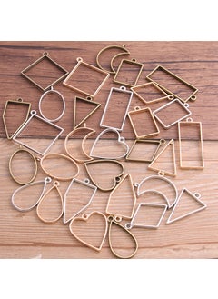 7-Color DIY Alloy Jewelry Geometric Mold Frames 60 pieces/Pack 2 pieces per model
