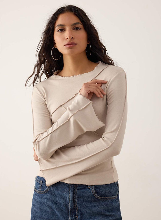 trendyol Stone Knitted Blouse - Image 1