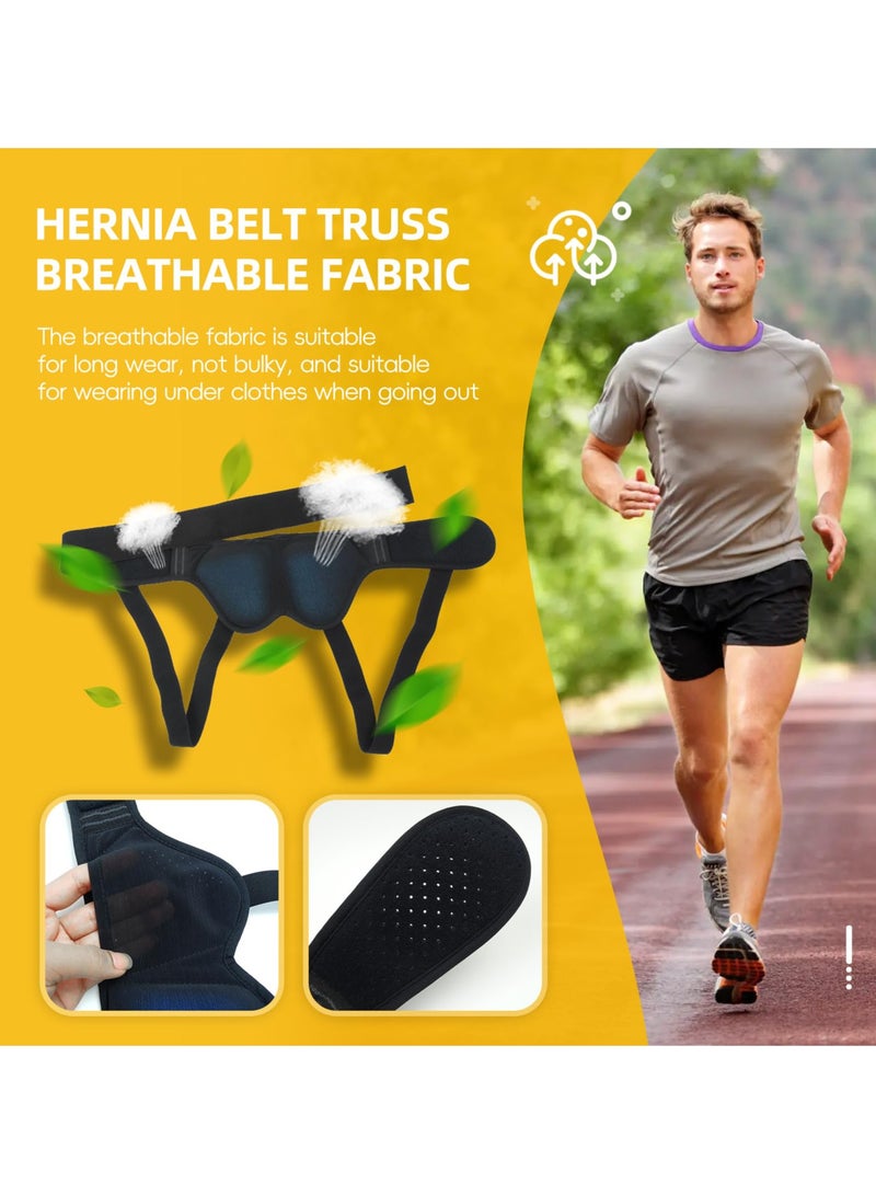 SYOSI Hernia Belt Truss for Men Women Hernia Belt, with 2 Removable Compression Pads Comfortable, Adjustable Waist Strap Guard, for Single-Double Inguinal or Sports Hernia, for Pain Relief Recovery-L - Image 4