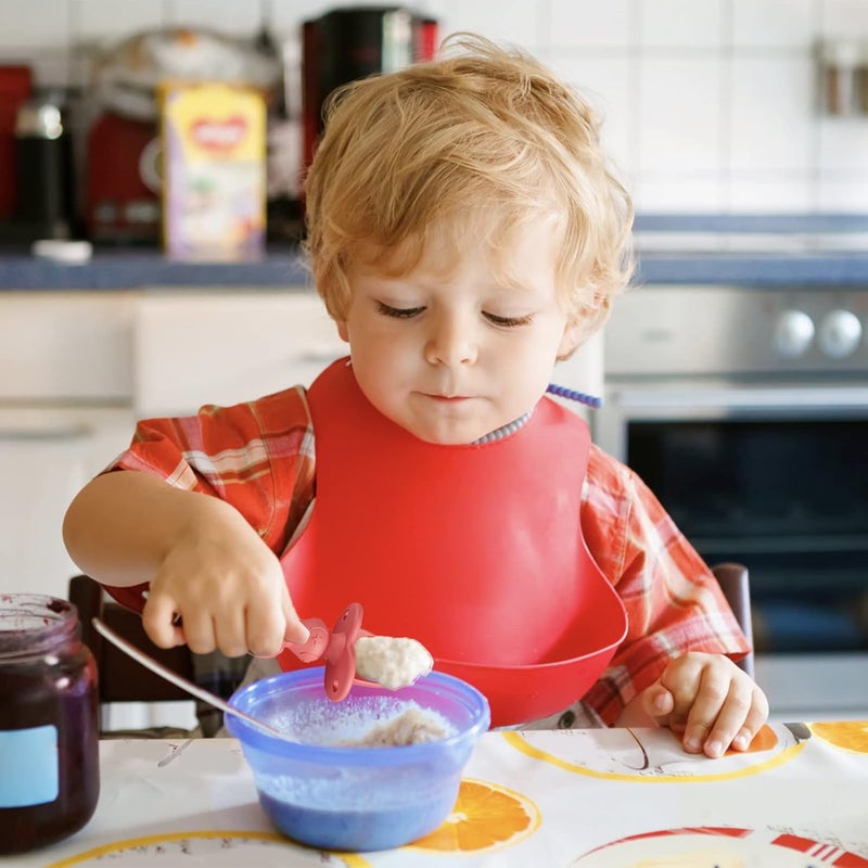 HEYTUYA 12 Pack Baby Utensils Silicone Baby Spoons Self Feeding and Baby Forks Toddler Utensils for Baby Led Weaning Chewable Utensils First Stage - Image 2