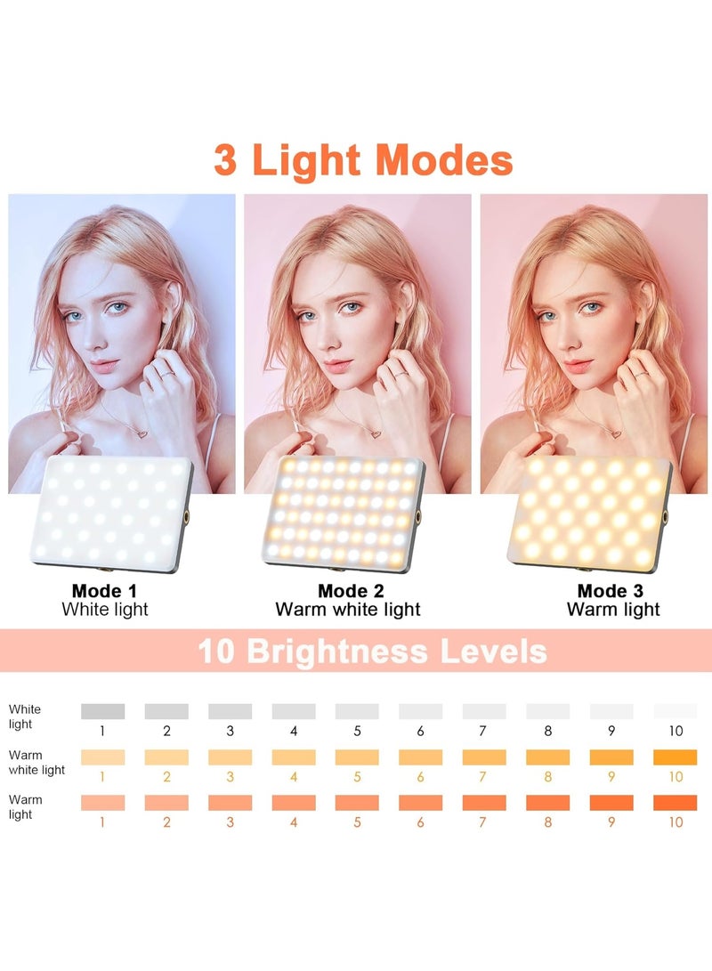 M.A&F's Selfie Light, 60 LED, Rechargeable 2000mAh, Front & Back Removable Clip, Portable Video Light with 3 Light Modes, for Laptop, Webcam, Phone, iPhone, Photo, Makeup, TikTok, Selfie, Vlogging, Live Stream, Zoom Meetings, Video Call - Black. - Image 4