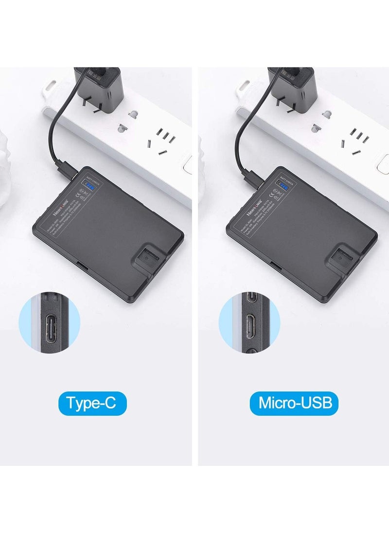 Newmowa - Newmowa 60 LED High Power Rechargeable Clip Fill Video Light with Front & Back Clip, Adjusted 3 Light Modes for Phone, iPhone, Android, iPad, Laptop, for Makeup, Selfie, Vlog, Video Conference - Image 1