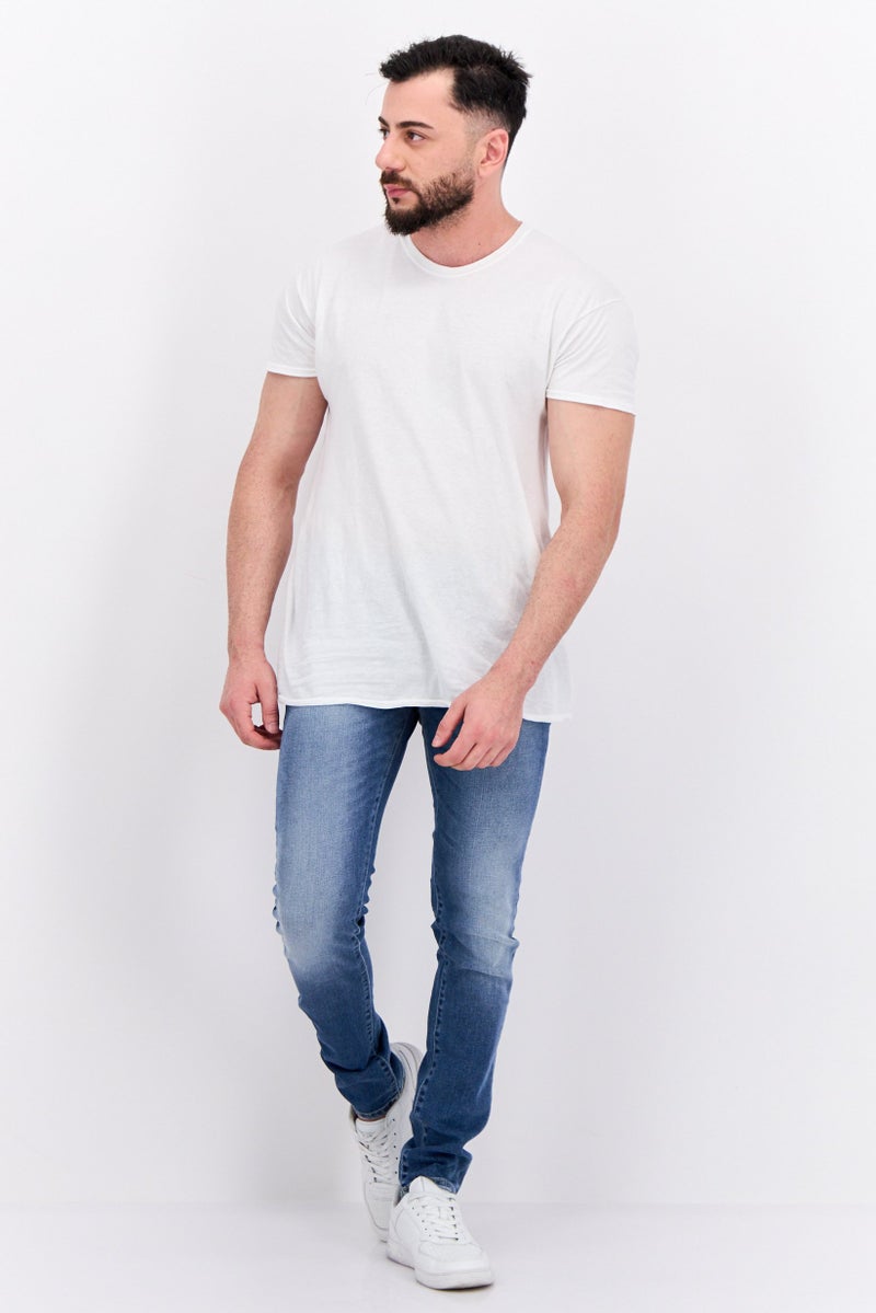 GAS Men  Regular Fit Washed Stretchable Jeans, Denim Blue - Image 3