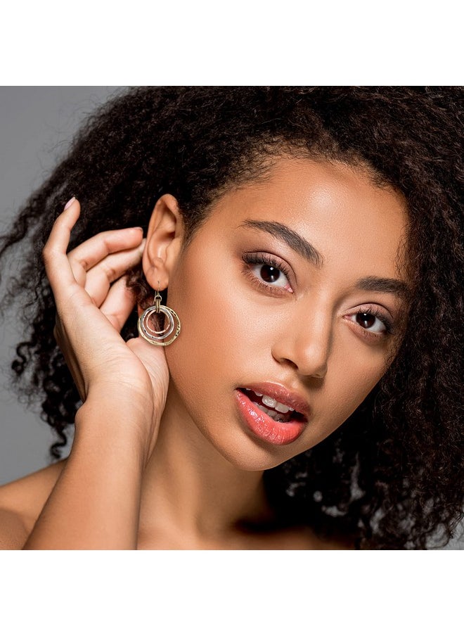 SPUNKYsoul - SPUNKYsoul Handmade 3 Circle Boho Antiqued 3 Tone Earrings Jewelry for Women - Image 1