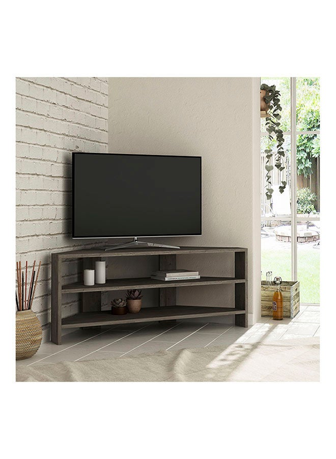 Mourah Home Thales Modern Corner Tv Stand Up To 43'' Inch Tvs| Spacesaving Tv Stand With Storage| 110X36X45 Cm (Dark Brown) - Image 1