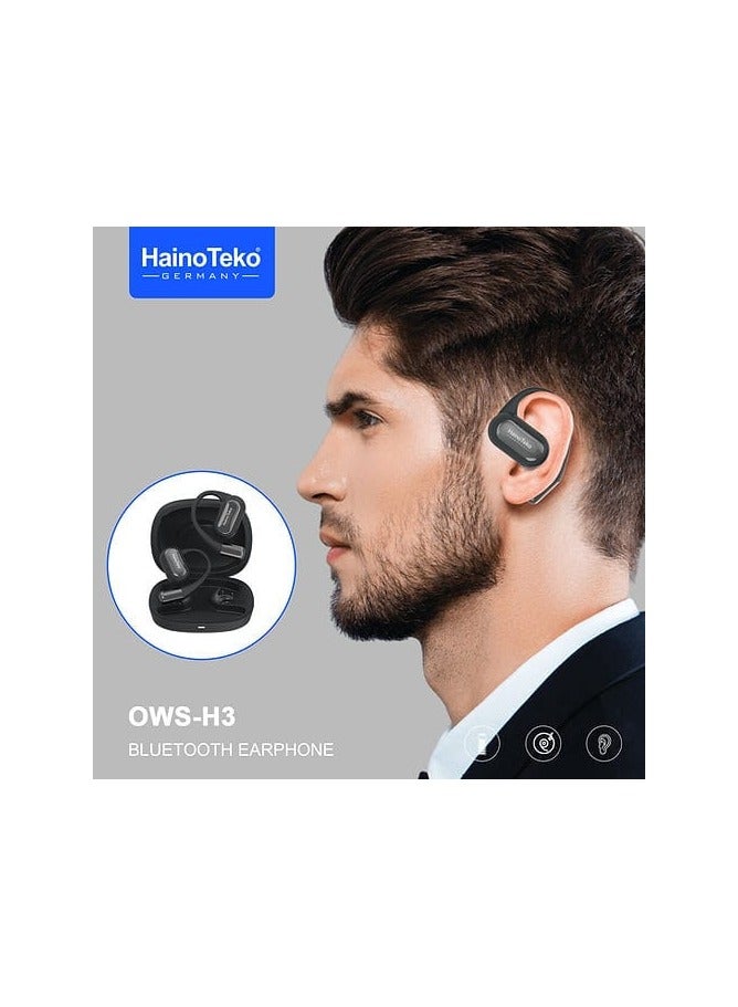 HainoTeko OWS H3 OpenFit Wireless Headphones with Superior Bass and Crystal-Clear Microphone for Music and Calls - Image 3