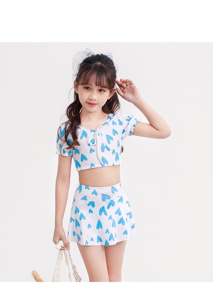 xppier ملابس السباحة للبنات، ملابس السباحة للرياضات المائية، من سن 5 إلى 8 سنوات - Image 1