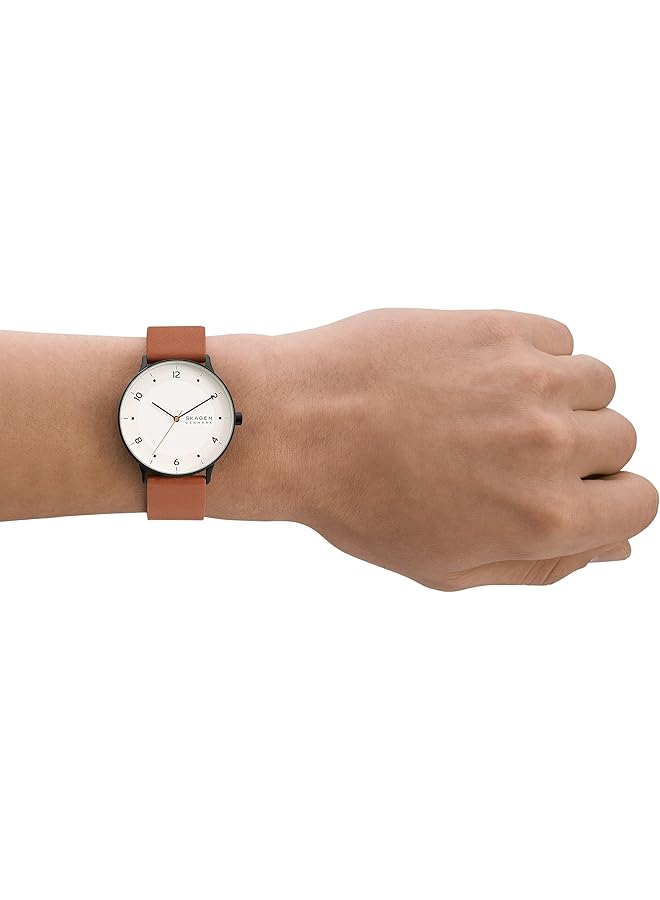 سكاجين ساعة ريس الرجالية البسيطة بثلاثة عقارب مع سوار من الجلد أو الشبكة - Image 2