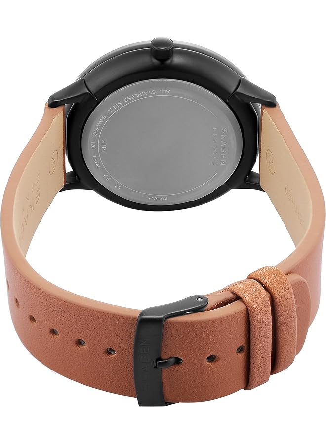 سكاجين ساعة ريس الرجالية البسيطة بثلاثة عقارب مع سوار من الجلد أو الشبكة - Image 4