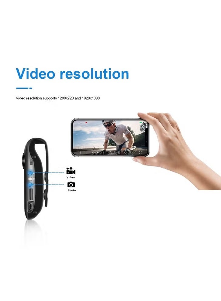 Generic Mini Camera, 1080p Back Clip Mounted Camera, Convenient Design Lightweight Camcorder, Durable And Strong High Definition Motorcycle Motion Camera, (1pc, Black)  - Image 3
