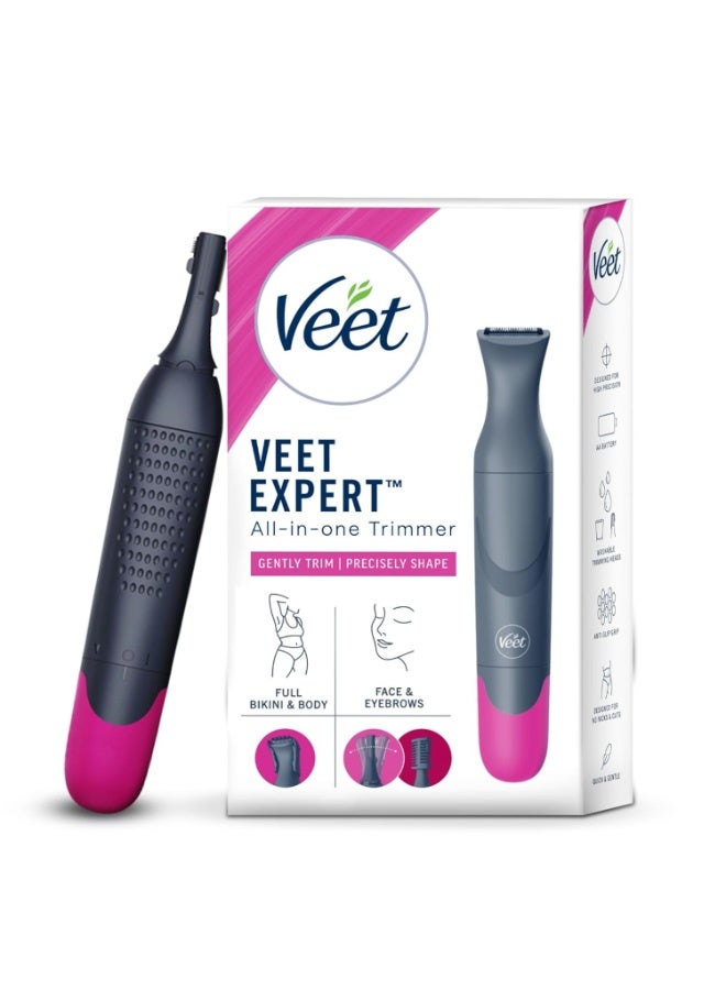 Veet Women Trimmer |All-in-One Full Body Trimmer for Women | Full Body, Bikini, Face & Eyebrow | No Nicks & Cuts | Hair Removal | Bikini Trimmer | Eyebrow Trimmer - Image 1