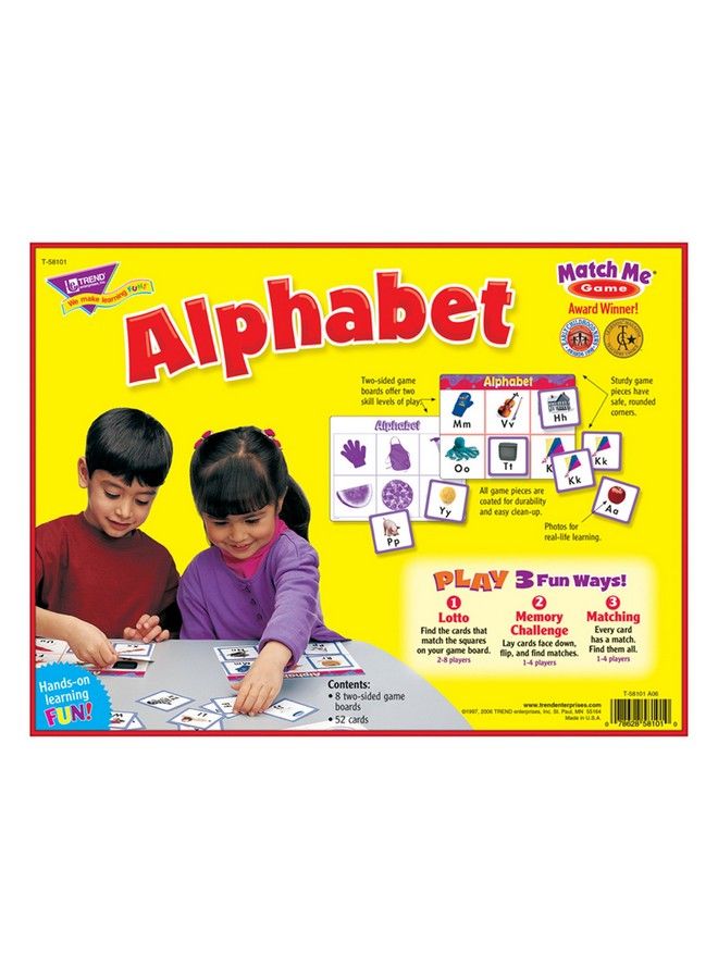 Trend Enterprises : Match Me Game Alphabet Learn The Alphabet And Letter Sounds With Photos Develop Matching And Memory Skills Play 3 Fun Ways Ages 3 And Up - Image 4