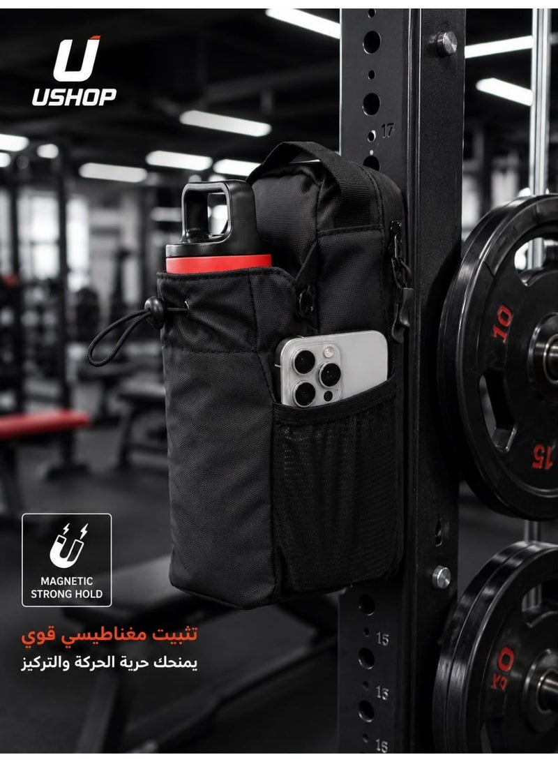 UShop U-Shop | New Sports Bag: Features a water bottle holder, multiple pockets, a magnetic mount, and an adjustable shoulder strap—ideal for the gym, walking, and travel. - Image 3
