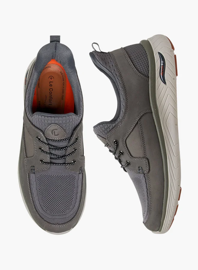 Le Confort Men Panelled Slip-On Leather Loafers