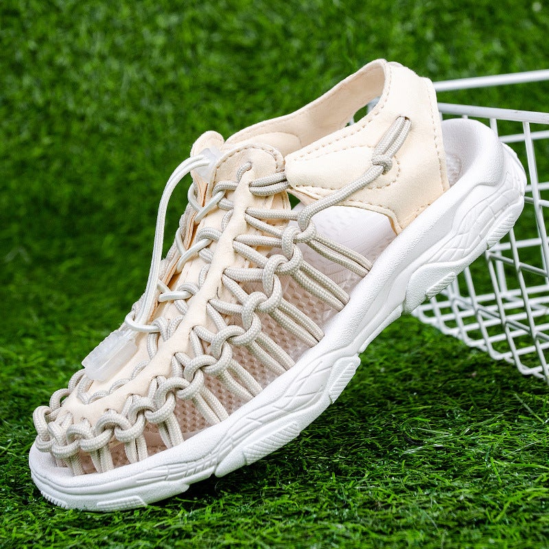 New Sandals Woven Small Children'S Sandals Medium Children'S Sandals Men'S Sandals Big Children'S Sandals Beach Shoes Roman Sandals For Hair - Image 4