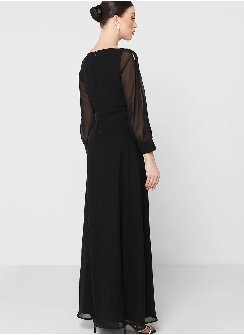 Khizana Embellished Waist A-Line Dress