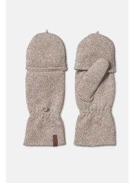 Tchibo Men Fold Over Mittens Glove, Beige and Brown  - Image 3