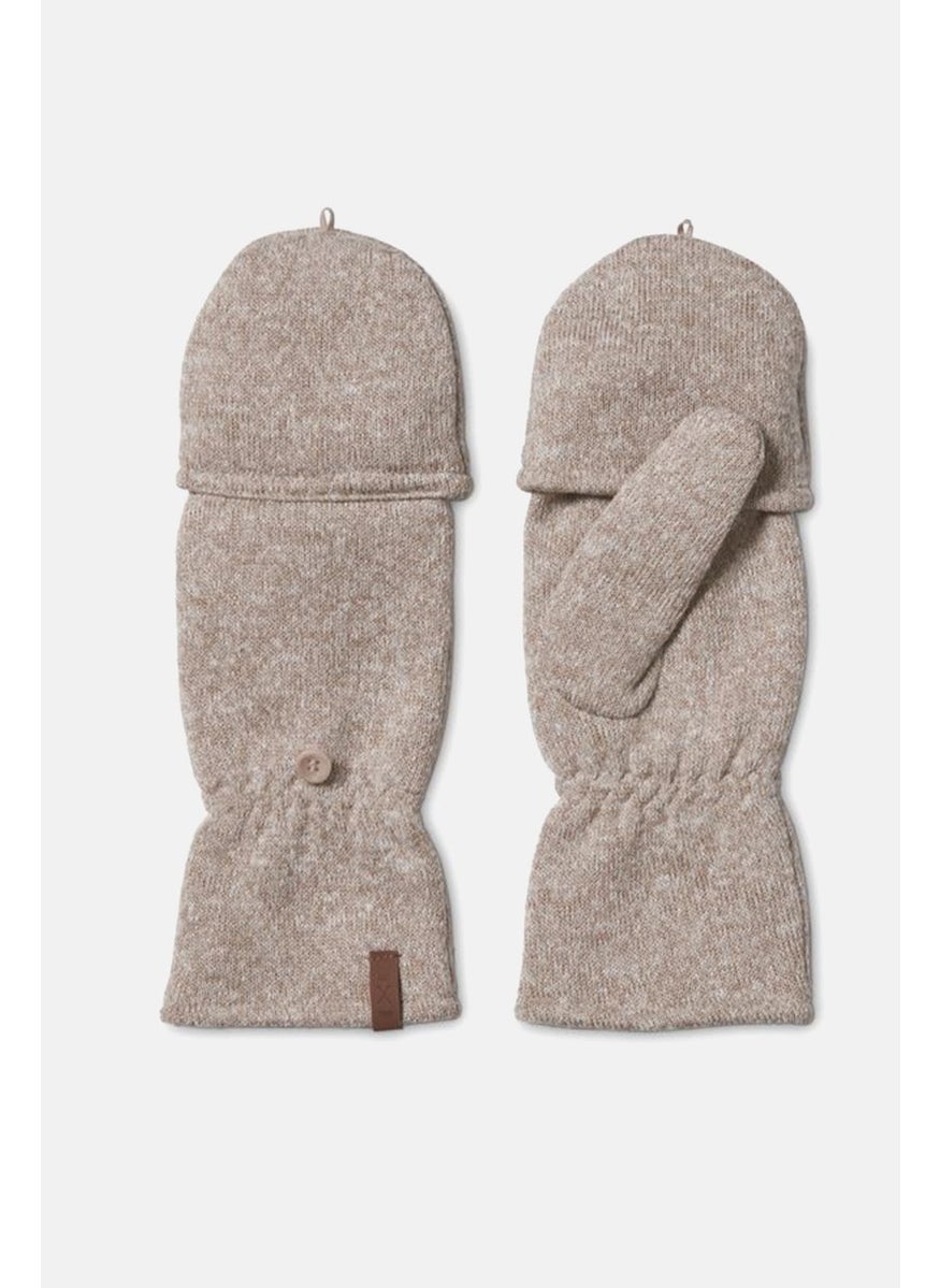 Tchibo Men Fold Over Mittens Glove, Beige and Brown  - Image 3