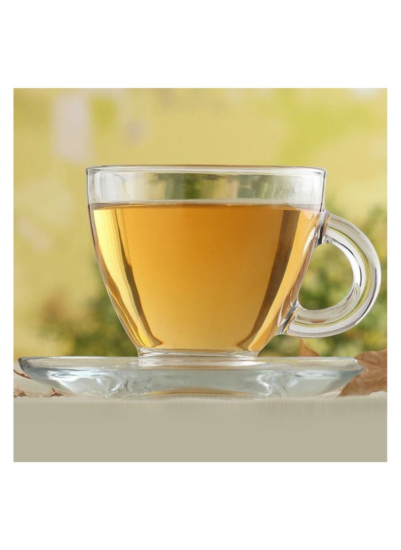 LAV Lav Roma Tea Mug with Saucers Set of 6 Mugs and 6 Saucers -255ml-Turkey Made  - Image 3