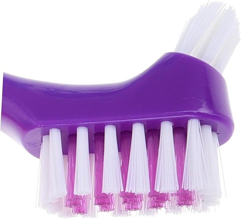 5pcs Dual Head Denture Cleaning Brush Portable Oral Care Kit for Travel - Image 4