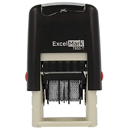 ExcelMark Faxed - Self-Inking Rubber Date Stamp - Compact Size - Black Ink - Image 3