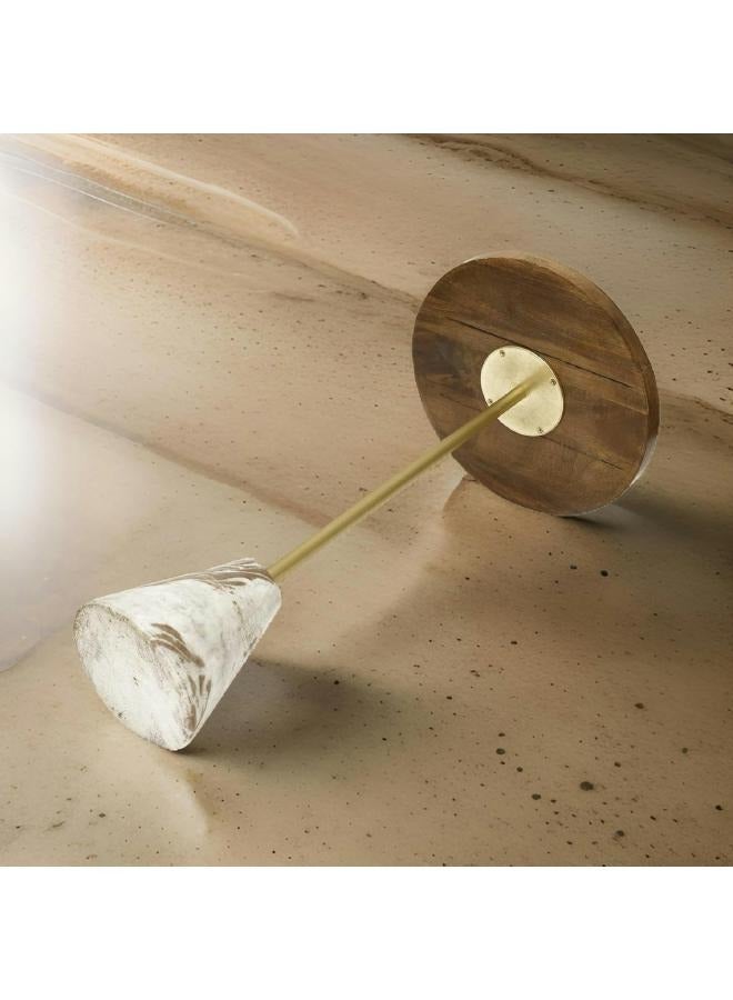 لوفت ماربنيث,طاولة جانبية,دائرية,D35.5XH69CMS,خشب,حديد,قاعدة رخام-194640 - Image 5