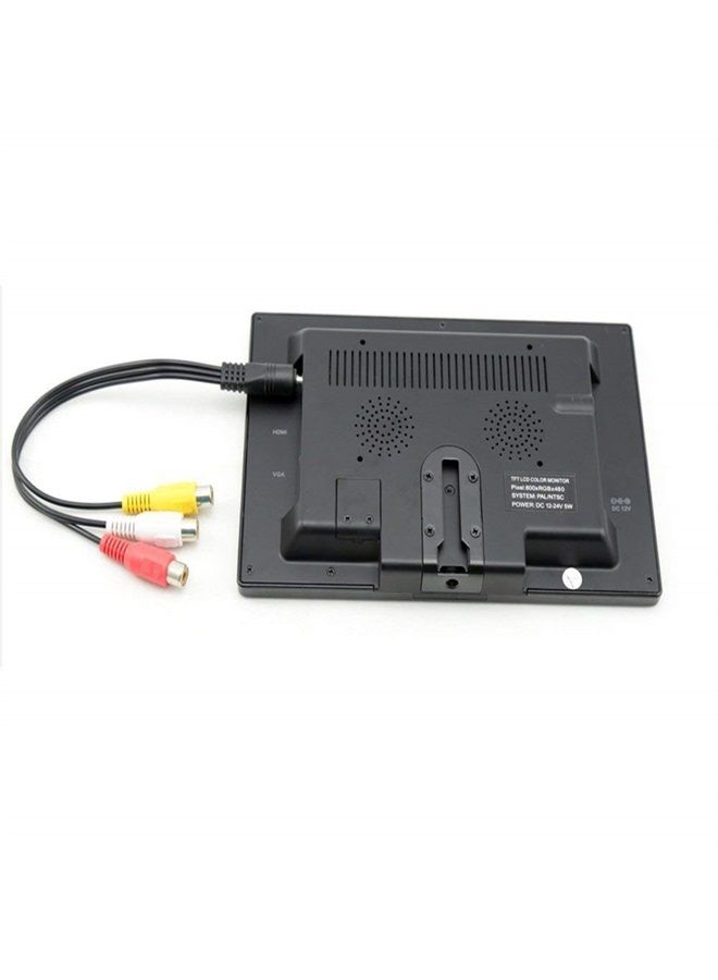 Camecho شاشة LCD مقاس 9 بوصة عالية الدقة، شاشة ملونة، مدخلين فيديو/HDMI/VGA، تدعم النسخ الاحتياطي للسيارة، عرض للكمبيوتر المصغر، CCTV، أمان المنزل، مع جهاز تحكم عن بعد - Image 3