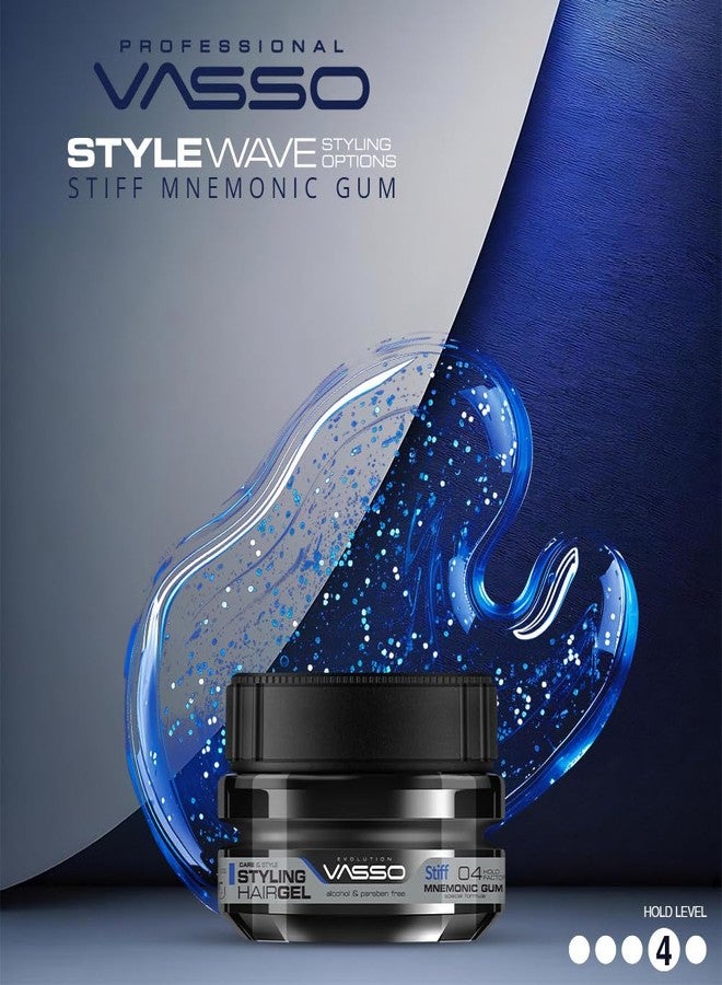 Vasso Hair Styling Gel | All Hair Types | Super Hold and Wet Look | Memory Foam for 24 Hours | MNEMONIC GUM Stiff 250 ml - Image 2