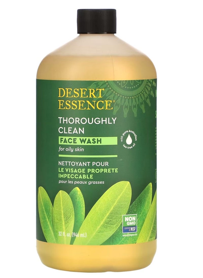 غسول وجه نظيف تمامًا 32 أونصة سائلة 946 مل